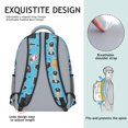 thumbnail image 5 of Police and Megaphone Blue Pattern Backpack for School, Cute School Bag with Adjustable Shoulder Straps and Padded Back, 15.3"x11"x6.7", 5 of 5
