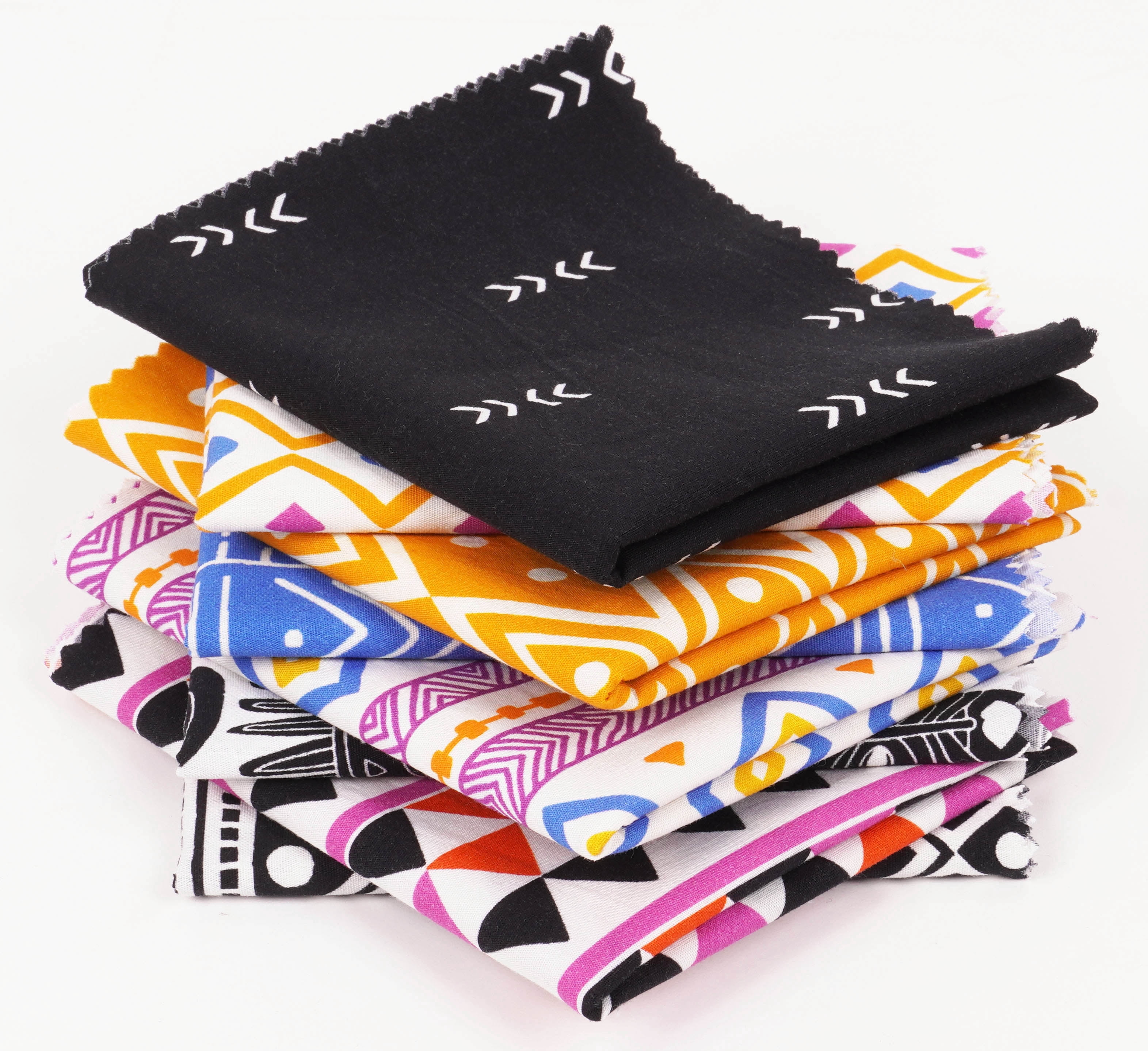 Soimoi 8 Pc Fat Quarter Bundle,African TribalPrint 18"x 22"DIY Patchwork-100% CottonPre-Cut Quilting Fabric Multicolor