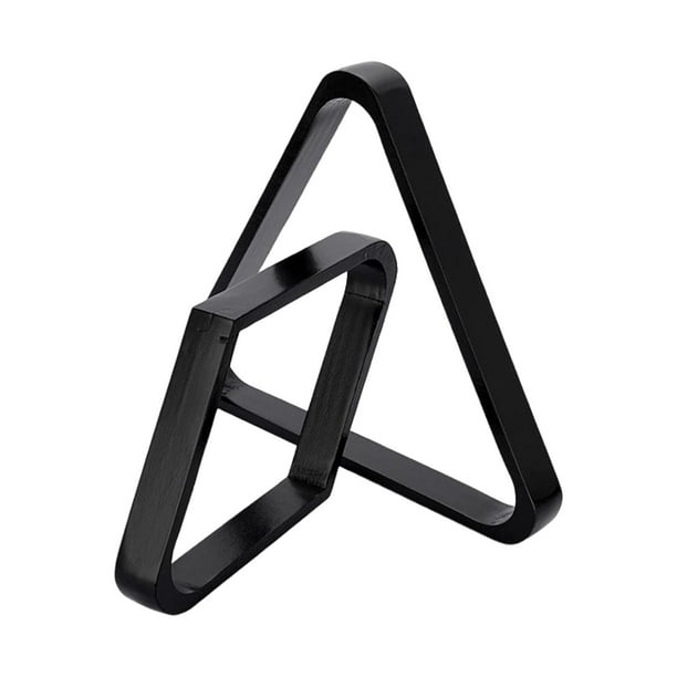 Juego de 2 estantes para bolas de billar de estilo vintage, estante triangular para ocho bolas, soporte para suministros de accesorios, juego de mesa Negro DYNWAVEMX Estante Triángulo