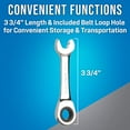 thumbnail image 4 of Jonard Tools ASWS-R716, Stubby Ratcheting Combination Speed Wrench, Angled Head, 7/16", 4 of 6