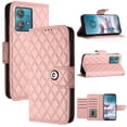 thumbnail image 6 of for Motorola Edge 40 Neo Wallet Case, Elegant Card Holder Cash Slot PU Leather Kickstand Wrist Strap Shockproof Protective Flip Women Girls Case Cover for Motorola Edge 40 Neo, Coralpink, 6 of 7
