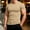 Khaki, variant on Mens Shirts Crewneck Short Sleeve Slim Fit T Shirts For Men Stretch Breathable Top Cozy Fitness Clothing Green L