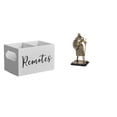 thumbnail image 1 of Soporte Para Control Remoto De Madera Retro Y Organizador De Esculturas De Caballero, Figura Decorativa Europea Para Mesa, Mesita De Noche, Sofá, Oficina Y Entrada., 1 of 8