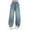 Blue D, variant on Pants for Girls Cute Bow High Waisted Wide Leg Jeans Streetwear Casual Straight Leg Trousers Girls Clothes Size 5-15