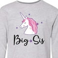thumbnail image 4 of Inktastic Big Sis Unicorn Girls Sister Announcement Long Sleeve Youth T-Shirt, 4 of 5