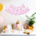thumbnail image 4 of Unatoiry 1pcs Set 16.4ft Pink Paper Card Birthday Decorations For Birthday Party Birthday Banner Happy Birthday Sign Happy Birthday Brown 16.4ft, 4 of 6