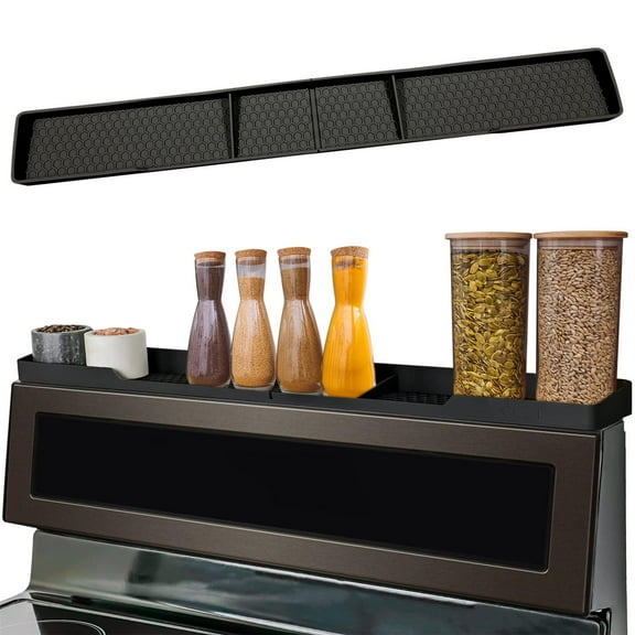 30IN Stove Top Magnetic Shelf,Kitchen Organizer Over Stove Magnetic Spice Rack,Kitchen Decor Organization Storage Accessories