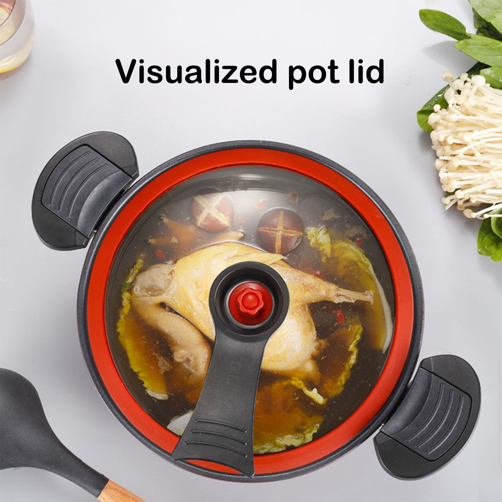 Yoziaaoa 1 pcs Swarous Micro Pressure Crock Pot, Nonstick Soup Pot Pressure Stew Pot Slow Cooker and Food Warmer Cooking Pot Saucepan Cookware Kitchen Accessories, Portable Mini Rice Cooker