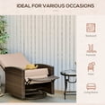 thumbnail image 6 of Outsunny Reclining Rattan 360° Swivel Chair Patio Cushioned Recliner, 6 of 9