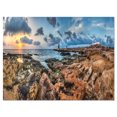 thumbnail image 2 of Blue Sky over Rough Rocky Coast - Extra Large Seashore Canvas Art, 2 of 3