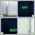 thumbnail image 1 of HONMEET 3Pcs 7.58X3.14X0.20in Glow In The Evacuation Sign Safety Signs Sticker, 1 of 8