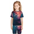 thumbnail image 5 of Balery Cosmic Paint Swirl Conjunto de Pijama Infantil de Manga Corta con Estampado – Ropa de Dormir de Algodón Suave-Small, 5 of 5