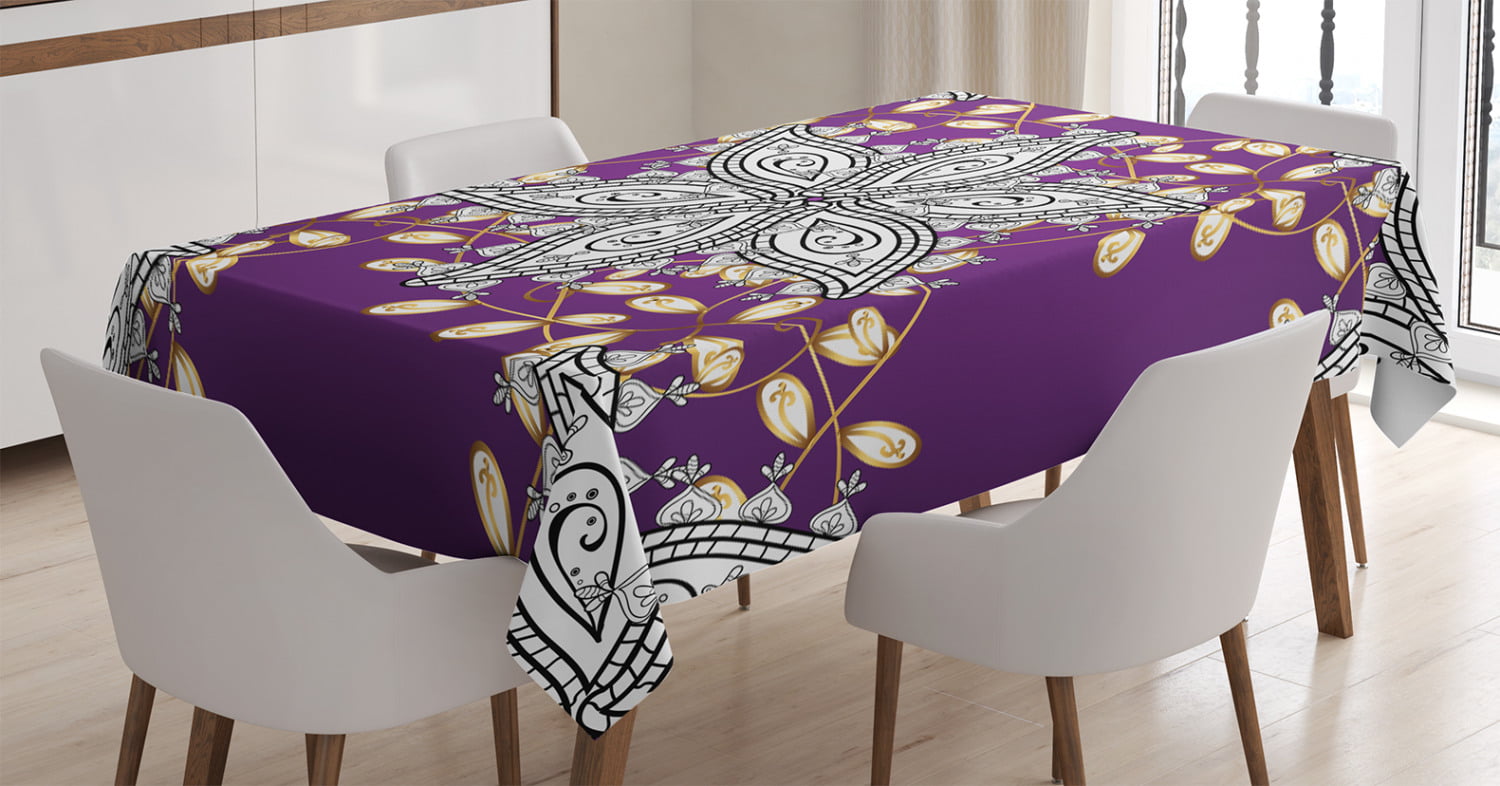 Multicolor Scary Floral Skull with Motifs in Ornate Framework Swirls Gothic Vintage Look Rectangular Table Cover for Dining Room Kitchen Decor 60 X 90 Ambesonne Sugar Skull Tablecloth