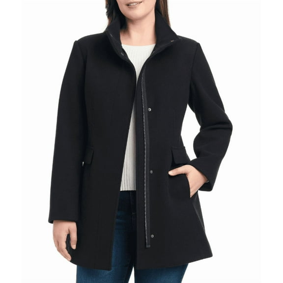 Vince Camuto Women's Faux Wool Jacket XXL Black