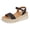 Black, variant on Womens Platform Espadrille Wedge Sandals Open Toe Adjustable Ankle Strap Comfortable Flatform Sandals