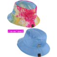 thumbnail image 7 of C.C Unisex 100% Cotton Packable Reversible Tie Dye Bucket Sun Hat, Hot Pink/Light Blue, 7 of 7