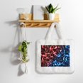 thumbnail image 5 of Honeii Red And Blue Lightning Print Fluffy Shoulder Bag Plush Bags Women Ladies Tote Bag Fluffy Furry Purse Handbag for Autumn and Winter, 5 of 7