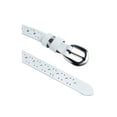 thumbnail image 4 of INSPIRE CHIC Women's Thin Hollow Out Single Pin Buckle Belt Width 3/4" White 37 1/2", 4 of 6