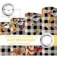 thumbnail image 4 of Fsddascl Thanksgiving Fall Pumpkins Blackout Curtains for Bedroom/Living Room, Thermal Insulated Kitchen Curtains, Cats Autumn Leaves Retro Plaid Grommet Darkening Window Treatment Drapes 42"x84"x2, 4 of 6