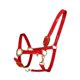 thumbnail image 3 of Cabestro de caballo de cuero de microfibra, cabestro resistente a presión para barbilla y garganta, cuerda de caballo, cabestro de entrenamiento para Rojo Medio, 3 of 8