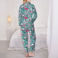 thumbnail image 6 of Goofa Excavator Printed Women’s 2 Piece Pajama Set Super,Pajamas Women's Long Sleeve Sleepwear Soft Button Down Loungewear Pjs Lounge Set Nightwear-X-Large, 6 of 9