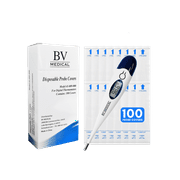 BV Medical Digital Thermometer Rigid Tip 10sec. W/100 Probe Covers Pack