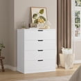thumbnail image 3 of Afuhokles 4 Drawer Dresser, White Chest of Drawers for Bedroom,Closet Dressers with Drawers for Living Room, Entryway, Hallway, 3 of 7