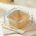 thumbnail image 2 of 20 Pcs Mini Cake Pans With Lids Topboutique Square Brownie Baking Cups Cardboard Ice Cream Cups Disposable Cupcake Pan 3.4'' Muffin Tin Ramekins Holders for Christmas Thanksgiving Gathering, Brown, 2 of 6