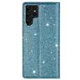 thumbnail image 4 of SaniMore Magnetic Flip Wallet Case for Samsung Galaxy S22 Ultra 6.8", PU Leather Ultra-Thin Glitter Cover Buil-in Card Slot & Kickstand Shockproof Protective Shell for Samsung S22 Ultra, Skyblue, 4 of 8