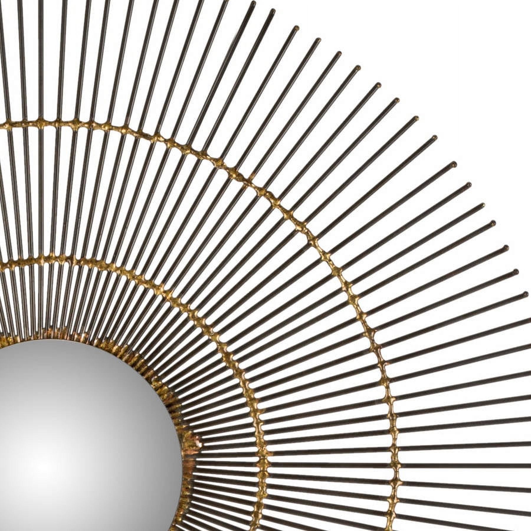 SAFAVIEH 4.5" Round Metallic Orbit The Sun Mirror, Natural