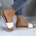 thumbnail image 5 of GJPBGK Women's Flat Slide Sandals Open Toe One-Band Summer Slip-On Shoes for Beach, Travel & Casual Outfits, 5 of 6
