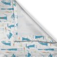 thumbnail image 3 of Ambesonne Rabbit Kitchen Curtains, Cartoon Bunny and Carrot, 55"x39", Orange Blue and Green, 3 of 3