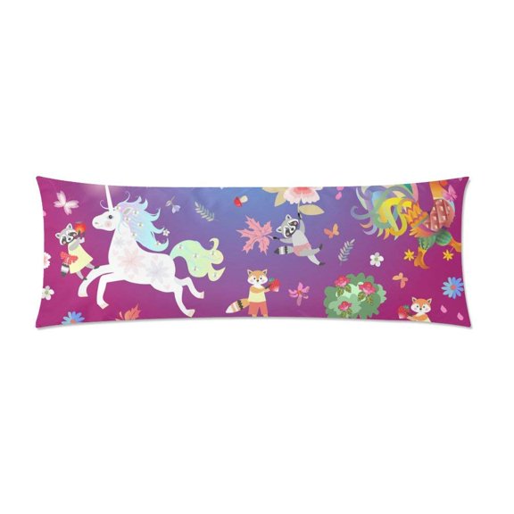 ABPHOTO Cute Animals Long Body Pillowcase Pillow Cover Pillowslip 20x60 inch