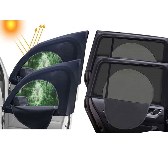 Cortinas para coche, parasoles, ventanas laterales, cremallera, delanteras y traseras, juego de 4 unidades, de nailon