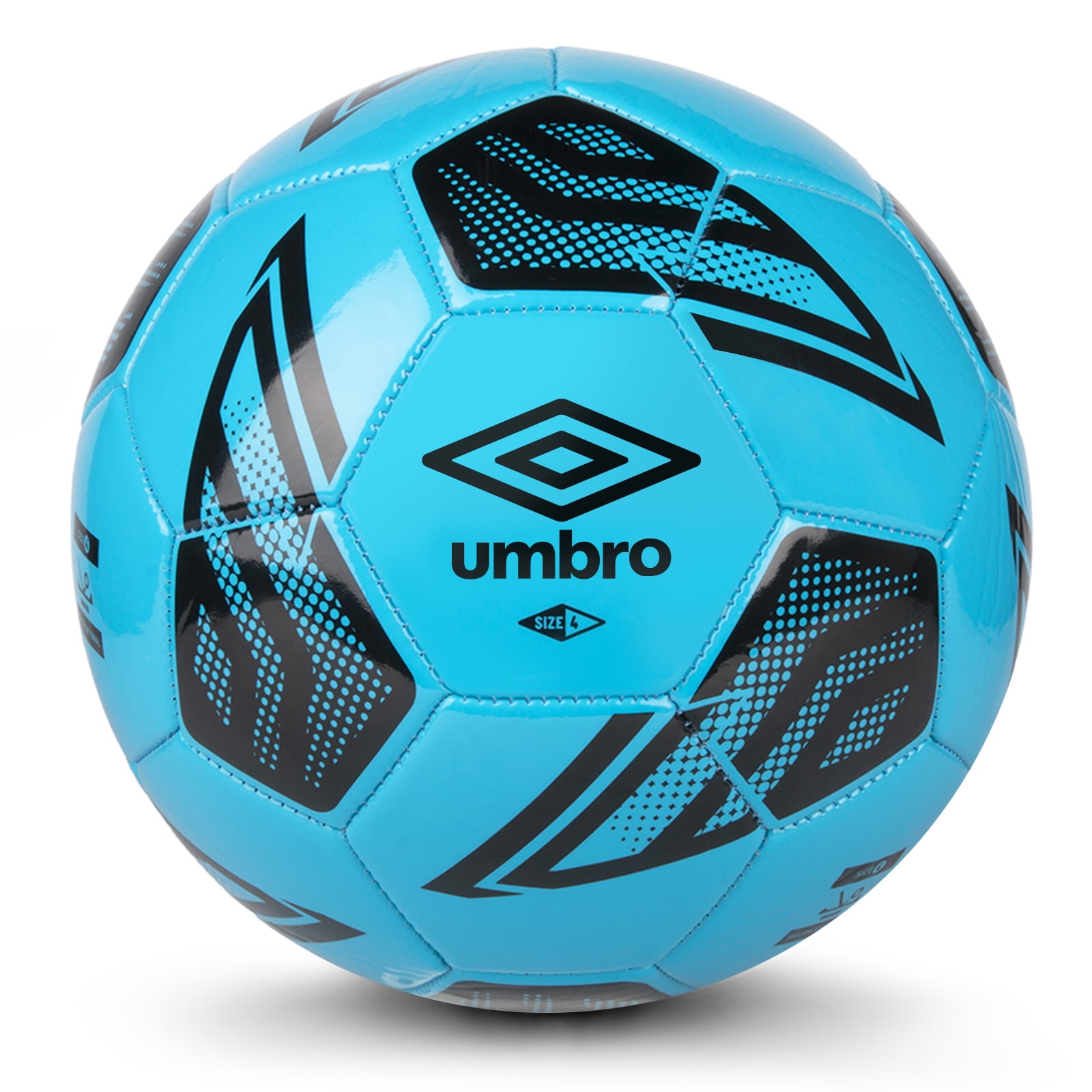 (4 pack) Umbro Diamond Viper Size 4 Soccer Ball, Blue