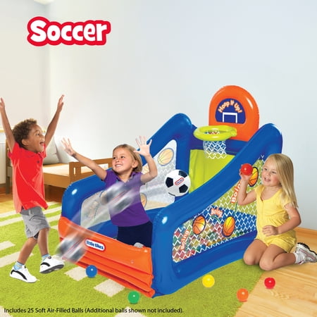 LITTLE TIKES HOOP IT UP! PLAY CENTER, 3 IN 1SPORTS 25 BALL VALUE PACK, INDOOR AND OUTDOOR PLAY FOR CHILDREN 3 TO 6 YEARS OLD