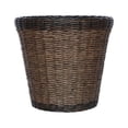 thumbnail image 2 of Infinity 17" Round Brown Plastic Woven Wicker Planter, 2 of 3