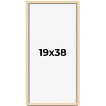 19x38 Frame Beige Real Wood Picture Frame Width 0.75 inches | Interior Frame Depth 0.5 inches |