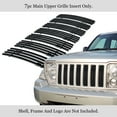 thumbnail image 3 of APS Compatible with Jeep Liberty 2008-2012 Main Upper Stainless Steel Black 8x6 Vertical Billet Front Grill Grille Insert J65551J, 3 of 7