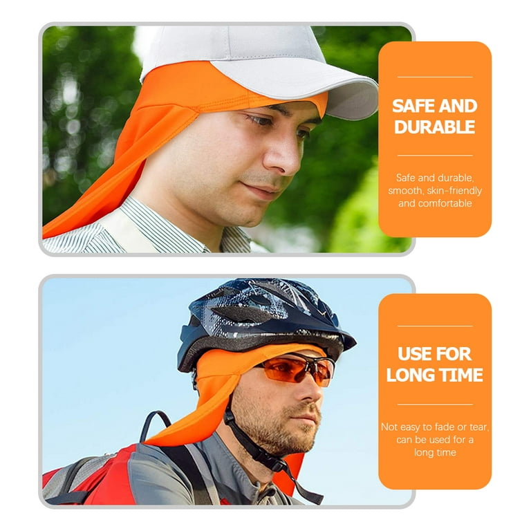8 Pcs Reflective Long Tail Hat Helmet Neck Sun Protection for Men Hard  Liner Cooling Skull Caps Man