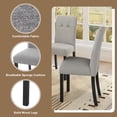 thumbnail image 4 of Euroco 6 Piece Dining Table Set for 6, 63" Modern Faux Marble Kitchen Table & 4 Upholstered Chairs Set with Solid Wood Frame and 1 Bench,Suitable for Dining Room,Home,White + Gray, 4 of 10