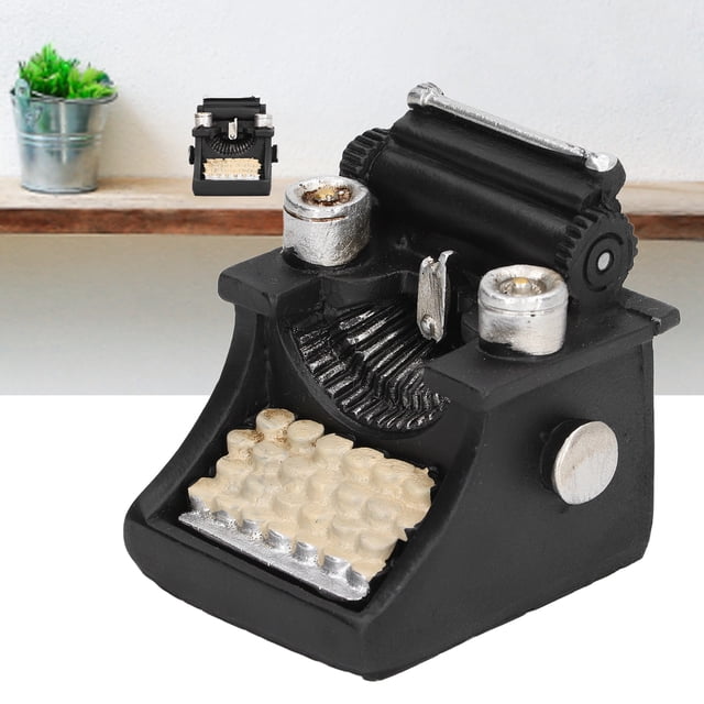 Machine à Écrire Miniature, Style Vintage Expérience de Jeu Vive Machine à Écrire Miniature en Résine Rétro pour Cadeau pour Jouet pour Décoration de Fenêtre pour Plus de 3 Ans