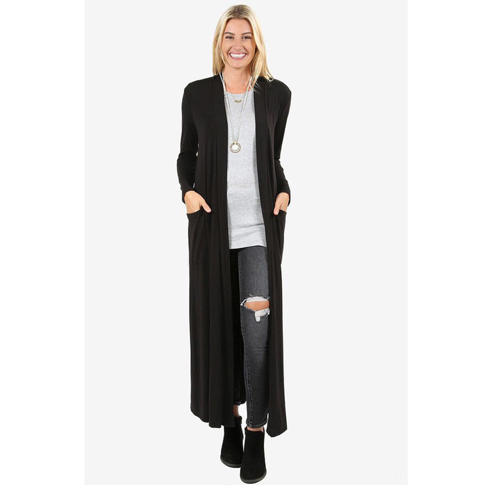 Cotonie Toponeto Women Full Length Maxi Cardigan Casual Open