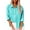 Z-Sky Blue, variant on XFLWAM Women Button Down Shirts Lapel V Neck Blouse Long Roll Up Cuffed Sleeve Linen Work Tops with Pocket Blue S