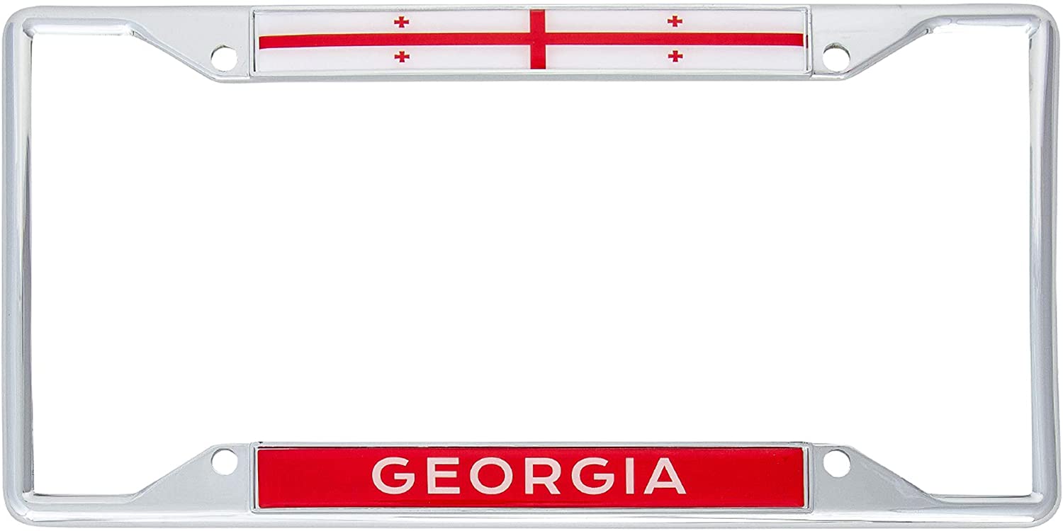 Country of Georgia Flag License Plate Frame For Front Back of Car