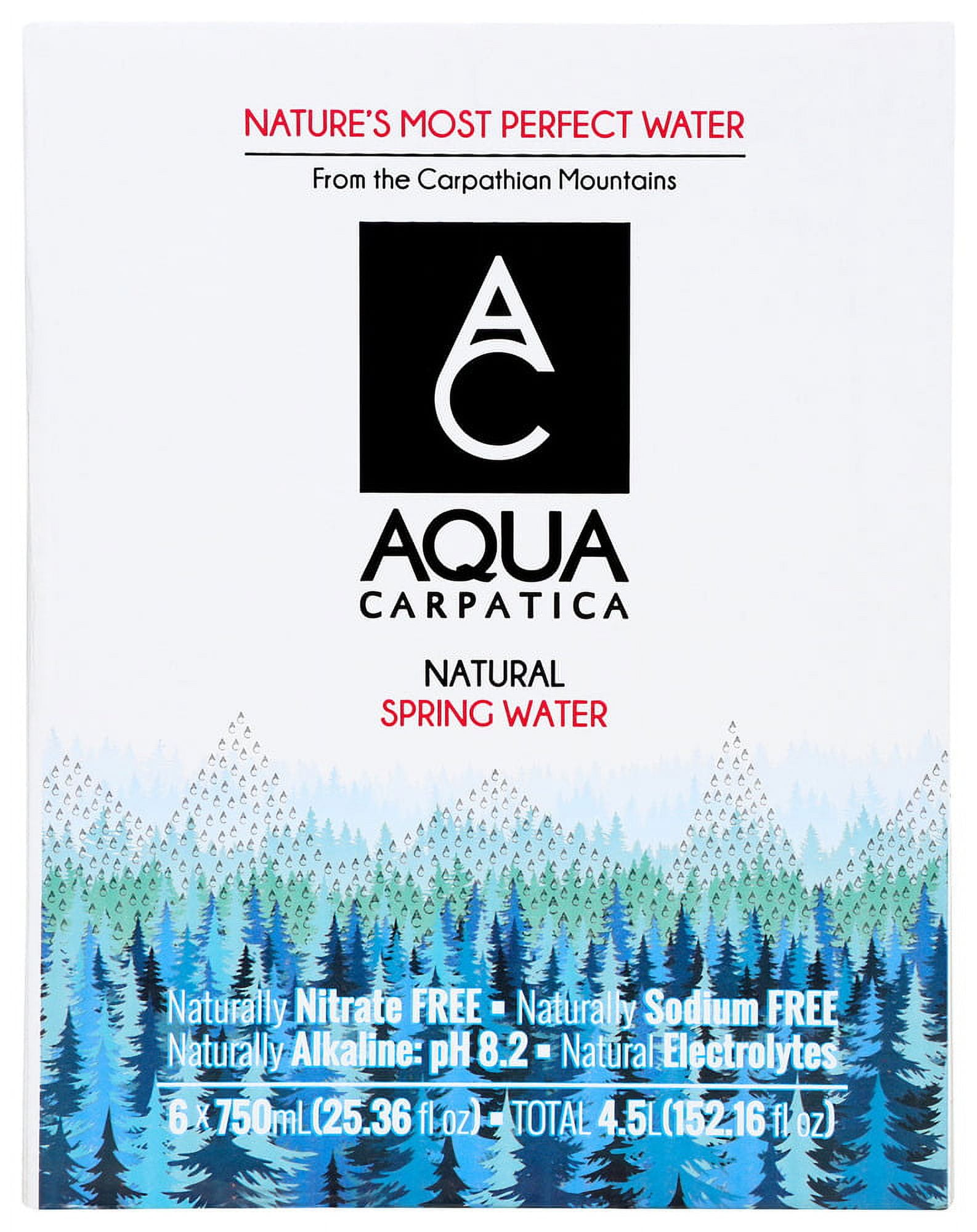 (Pack of 6) Aqua Carpatica Natural Spring Water, 25.24 fl oz