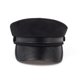 thumbnail image 2 of Gorras militares unisex con visera de cuero negra/gris oscuro más nuevas para hombres, mujeres, estudiantes, gorras planas ajustadas azul marino Drake, venta al por mayor, 2 of 5