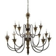 thumbnail image 5 of Modway Nobility 15-Light Solid Wood Candelabra Chandelier in Rust/Brown, 5 of 5