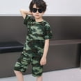 thumbnail image 6 of RTKFRFLM Boys Camo Short Sleeve Outfit Set Toddler Fall Clothes Kids T Shirt And Shorts Casual Playwear Breathable Comfortable Activewear For Daily Wear Clothing Sets,Size 6-7 Years, 6 of 7