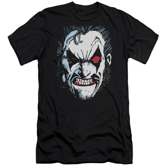 JLA Justice League In Lo Face S/S Adult 30/1 T-Shirt Black